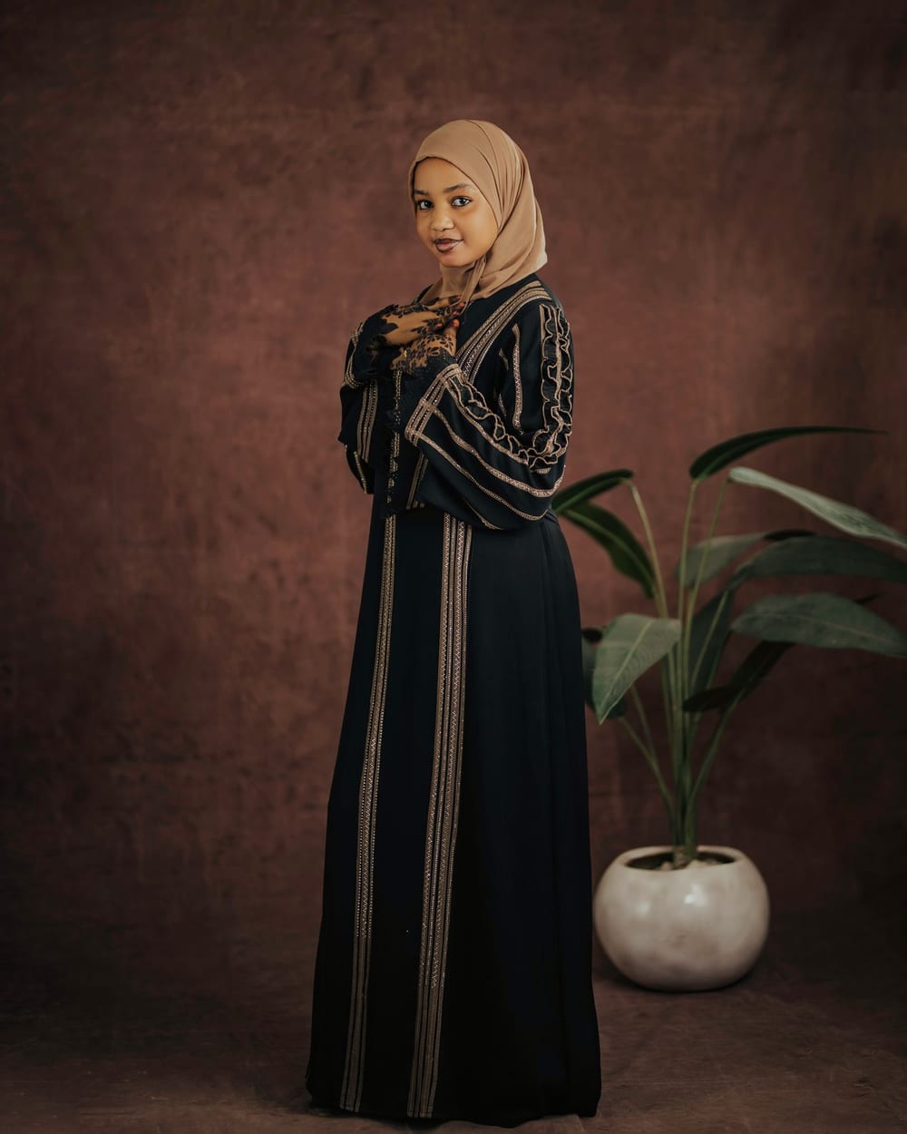 Abaya With Satin in back