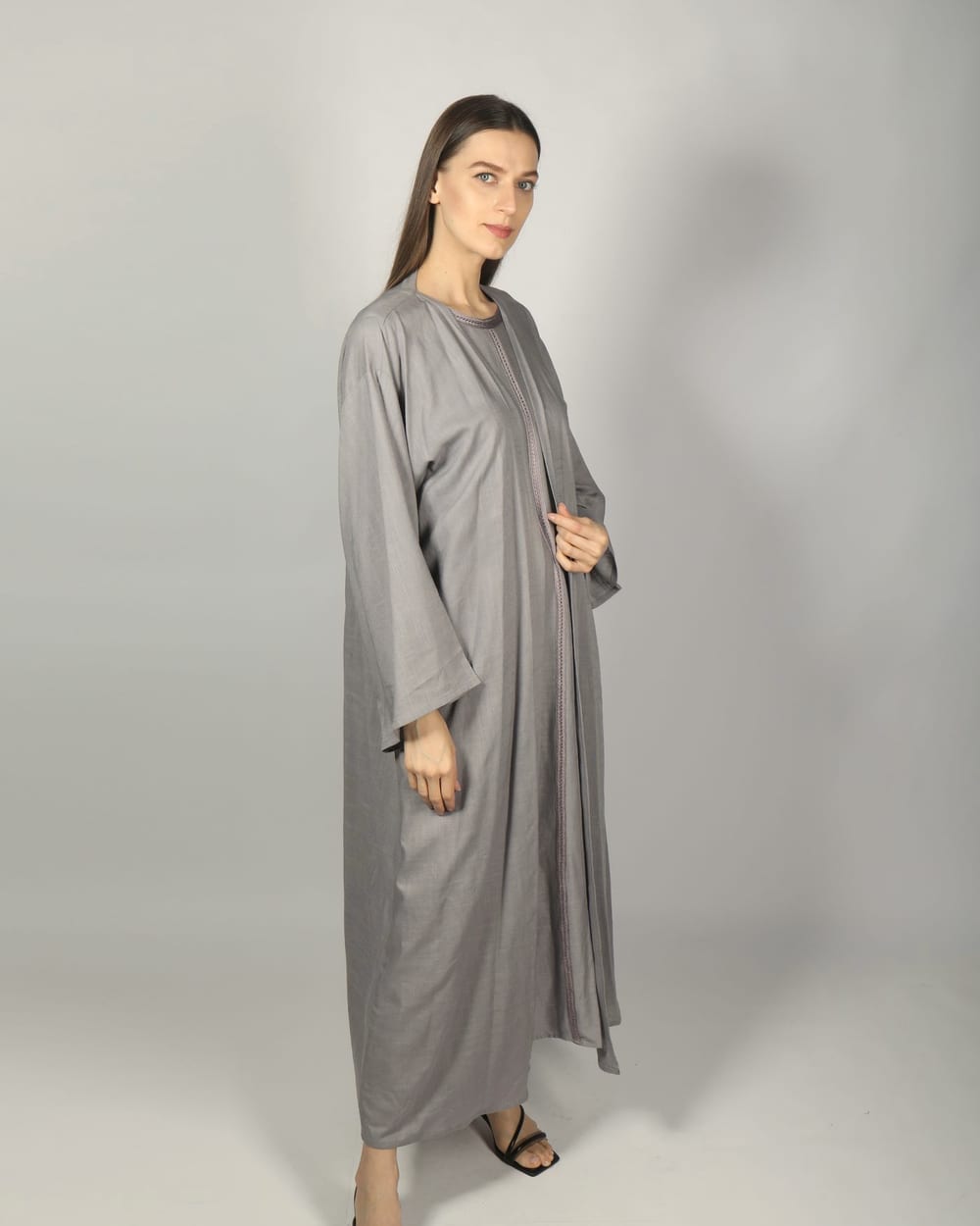 Crepe Abaya with several layers