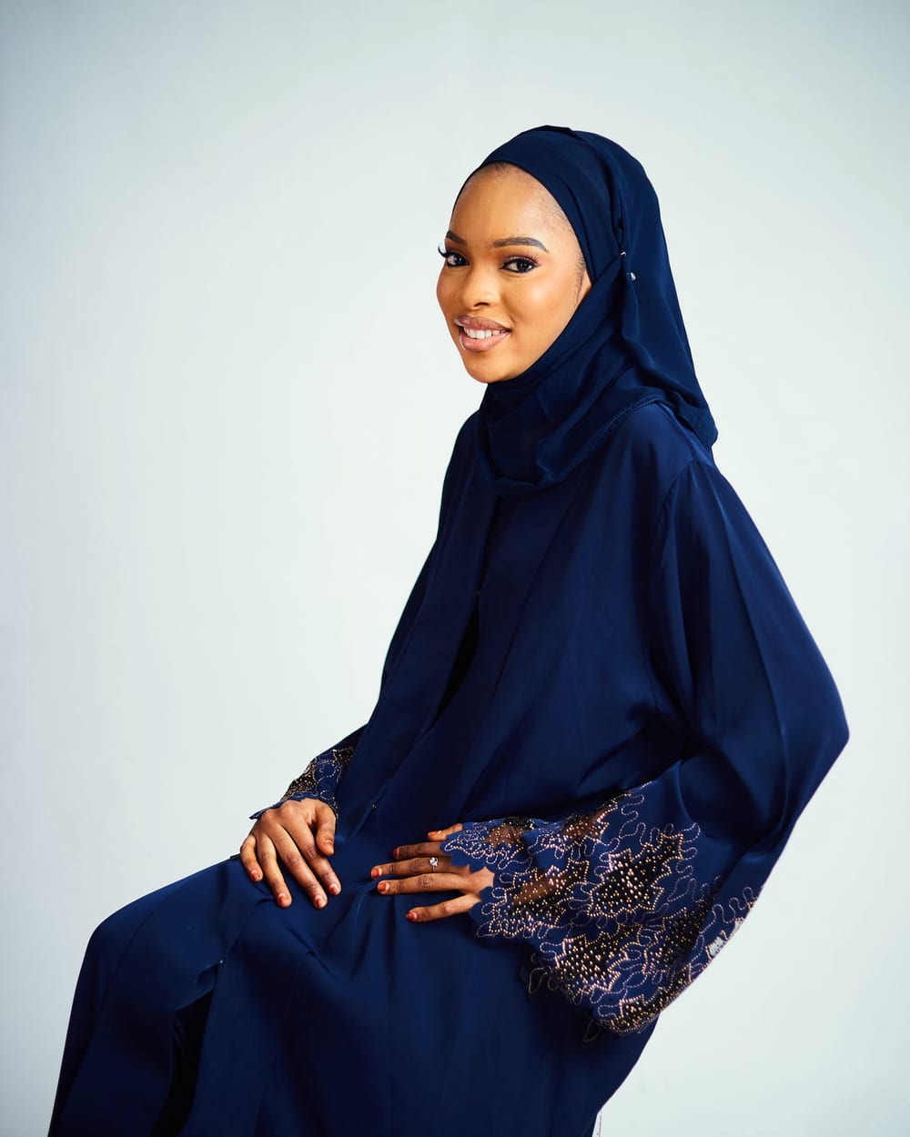 The  Maxi Kaftan with trim black